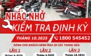 LỊCH KIỂM TRA ĐỊNH KỲ THÁNG 10.2025